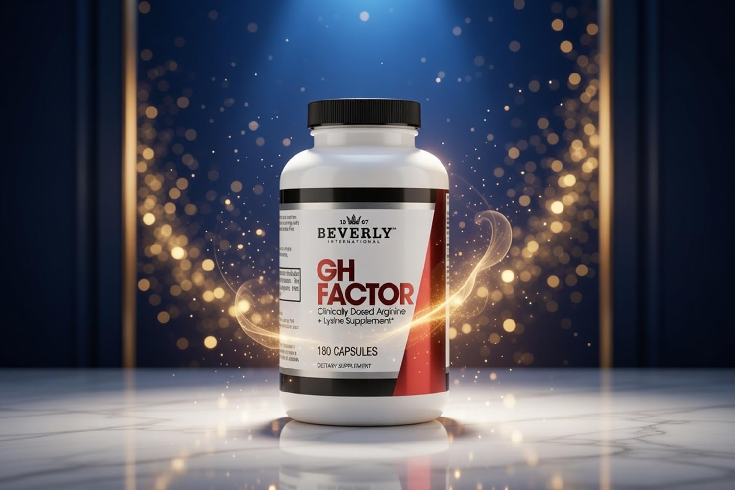 Beverly International GH Factor L-Arginine Supplement capsule close-up
