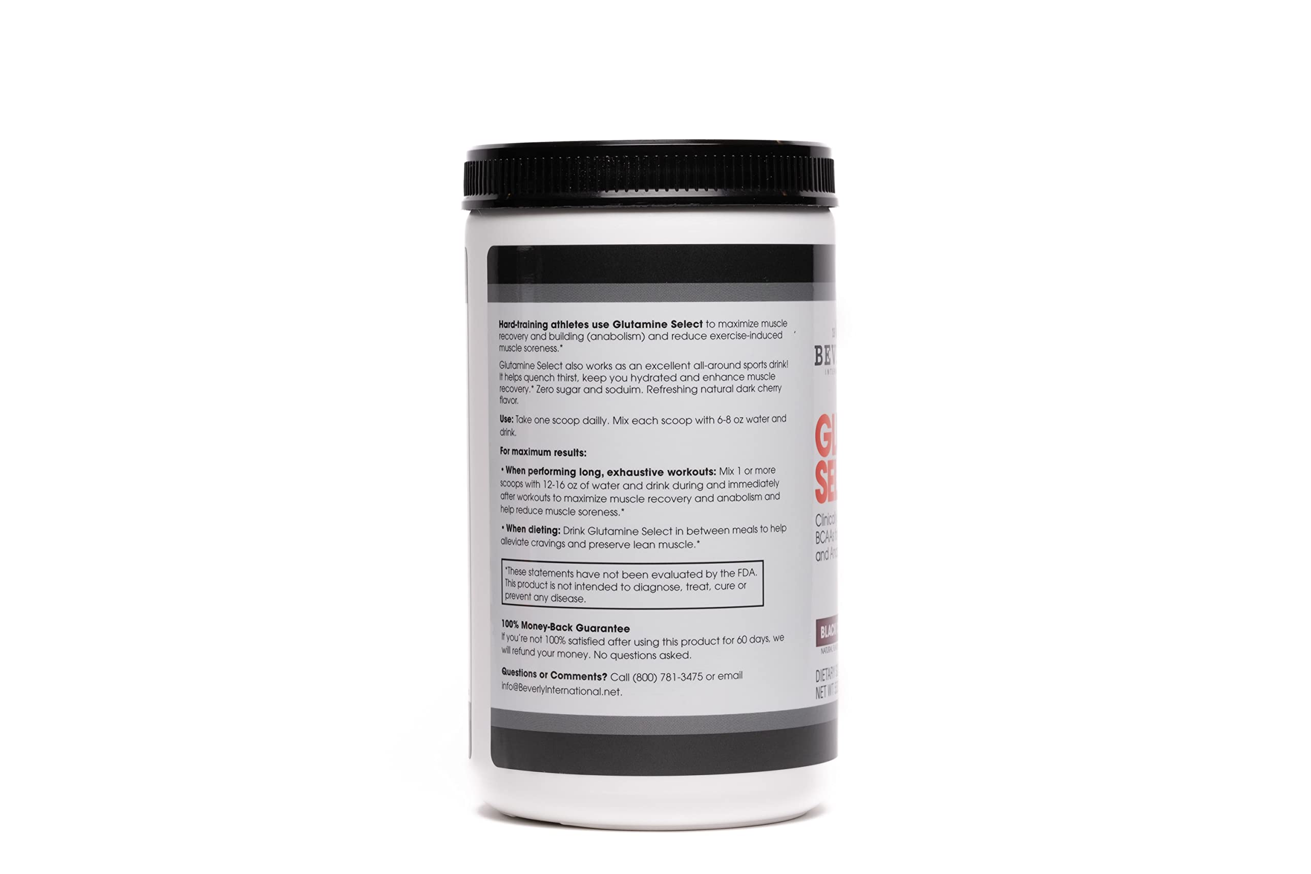 Beverly International Glutamine Select 191g side view