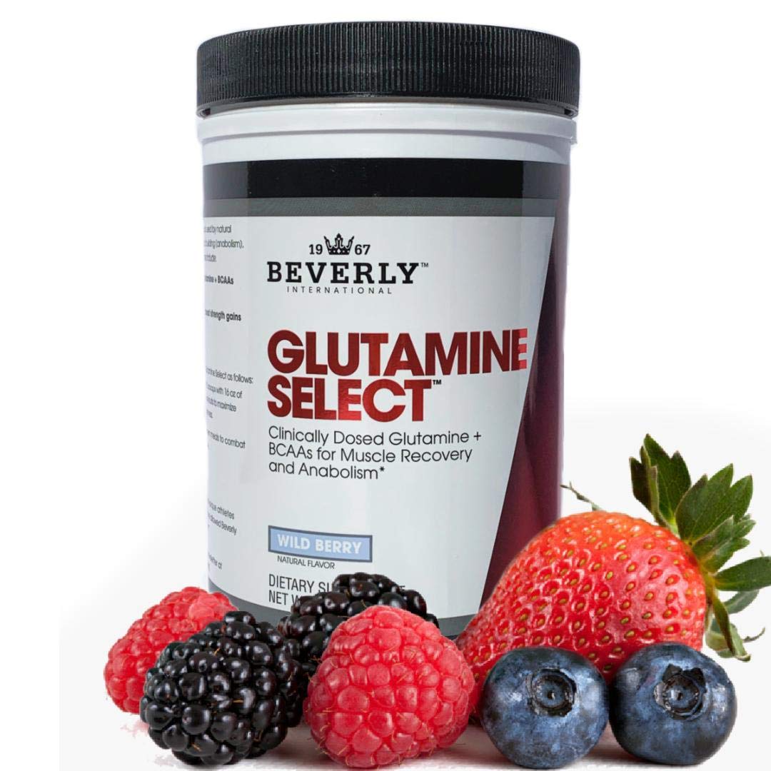 Beverly International Glutamine Select 649g Wild Berry side view