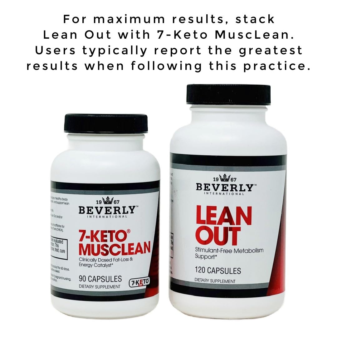 Beverly International Lean Out Fat Burner 95g capsules in hand
