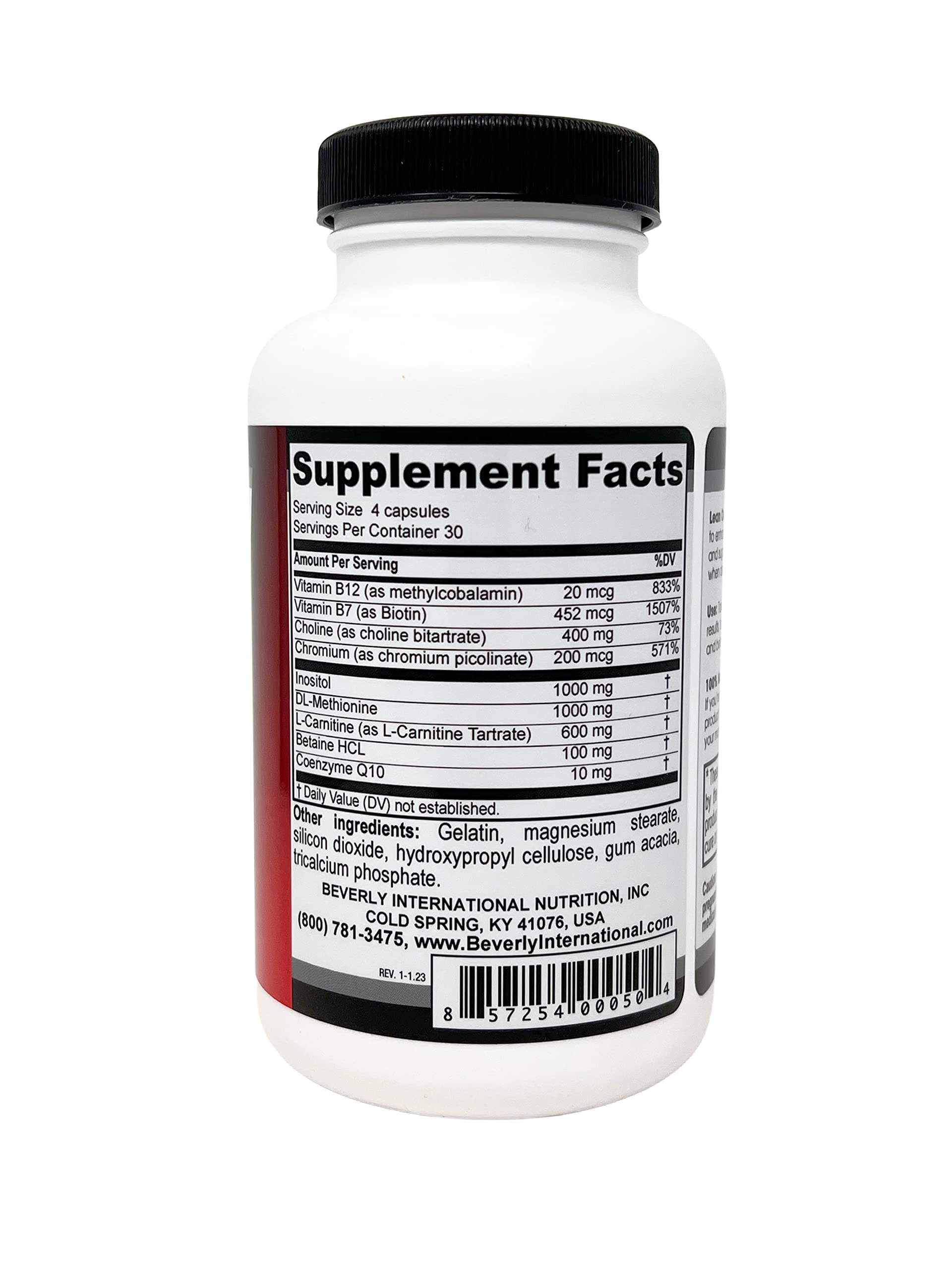 Beverly International Lean Out Fat Burner 95g side view
