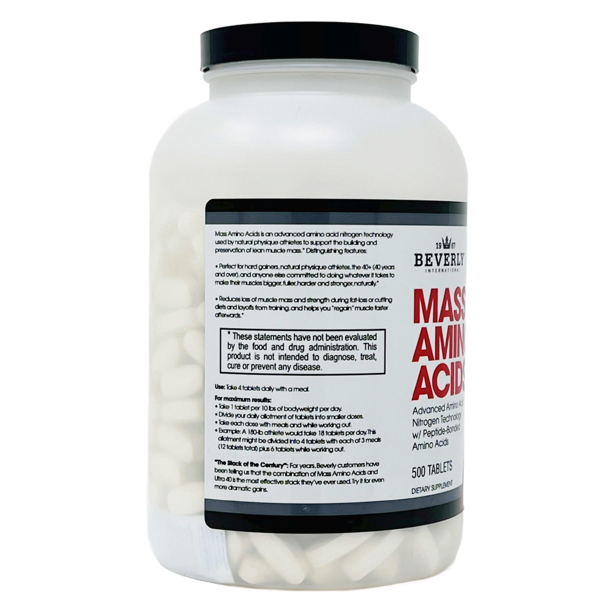 Beverly International Mass Amino Acids 762g side view