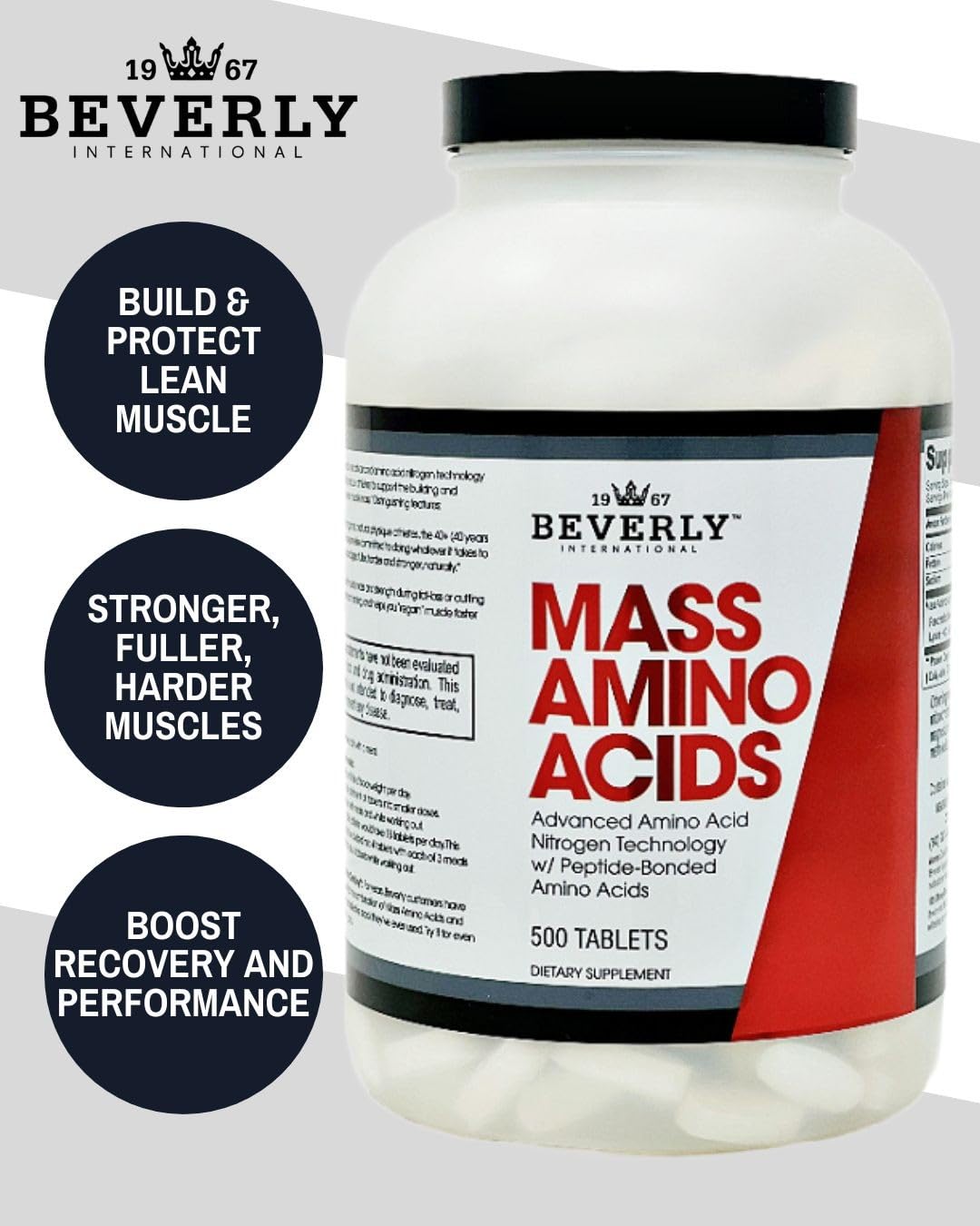 Beverly International Mass Amino Acids 762g tablets close-up