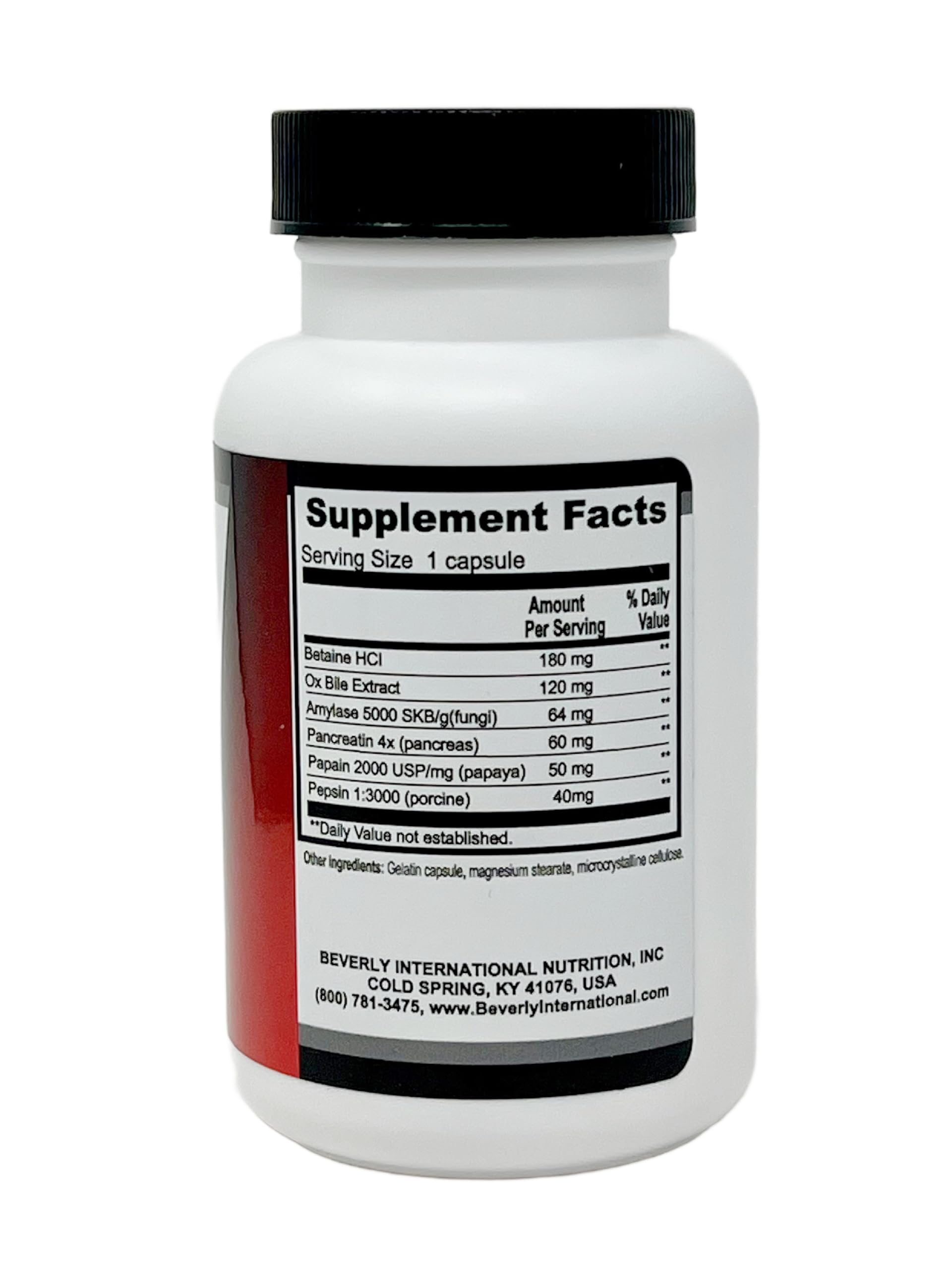 Beverly International Multiple Enzyme Complex bottle side view