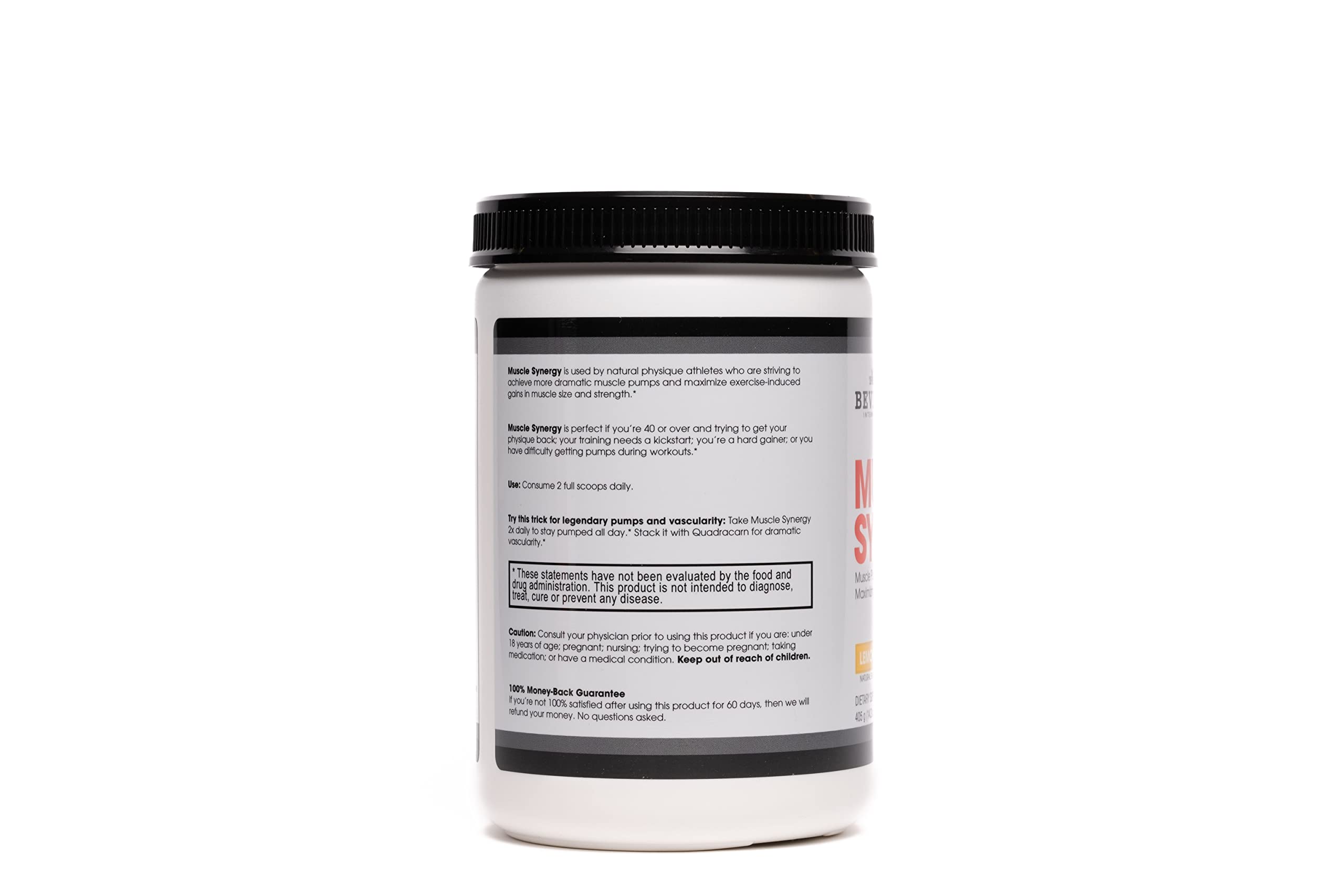 Beverly International Muscle Synergy L-Arginine supplement side view