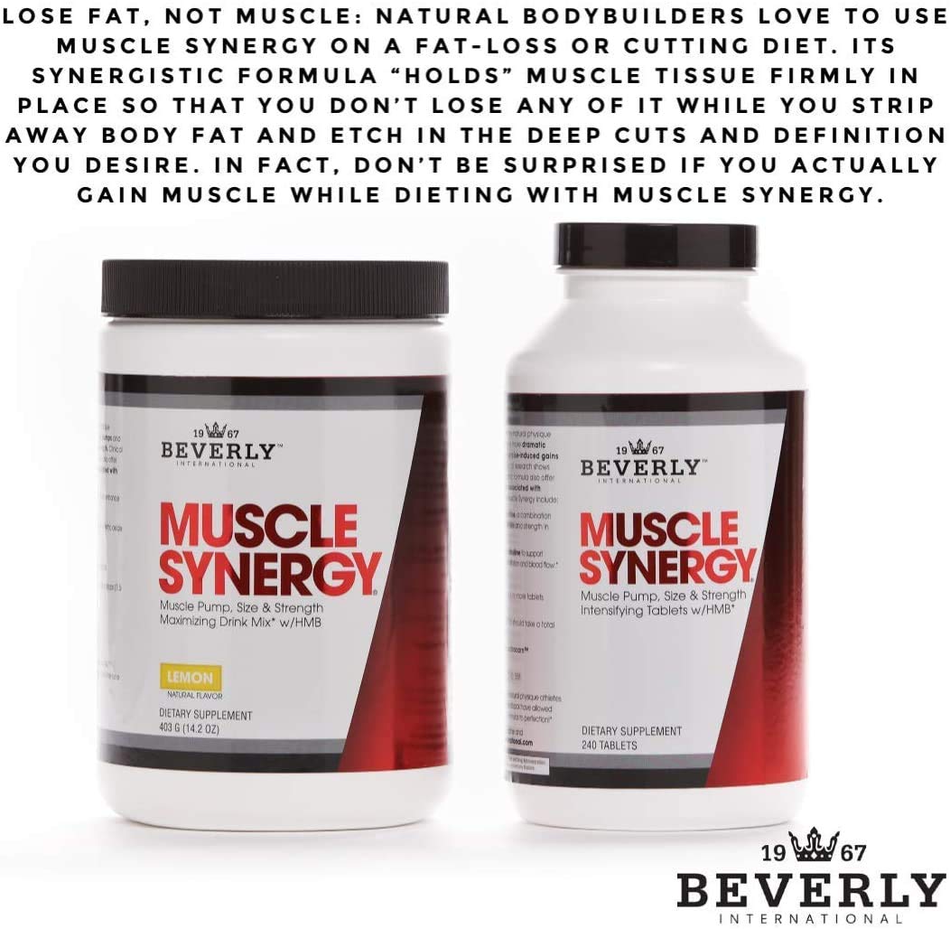 Beverly International Muscle Synergy L-Arginine supplement with shaker bottle