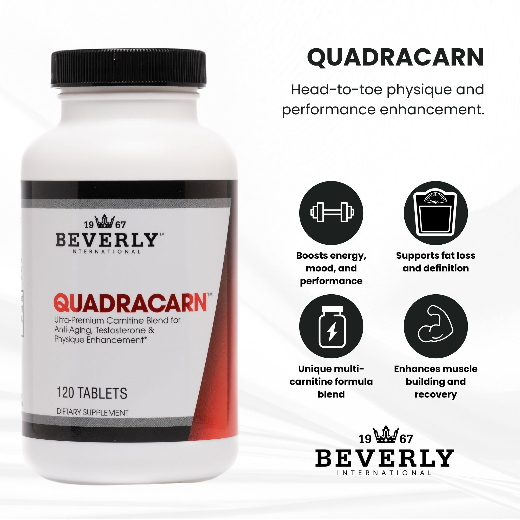 Beverly International Quadracarn supplement capsule close-up