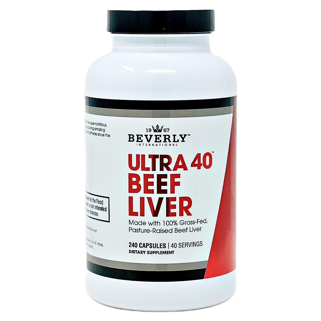 Beverly International Ultra 40 Beef Liver Capsules front view