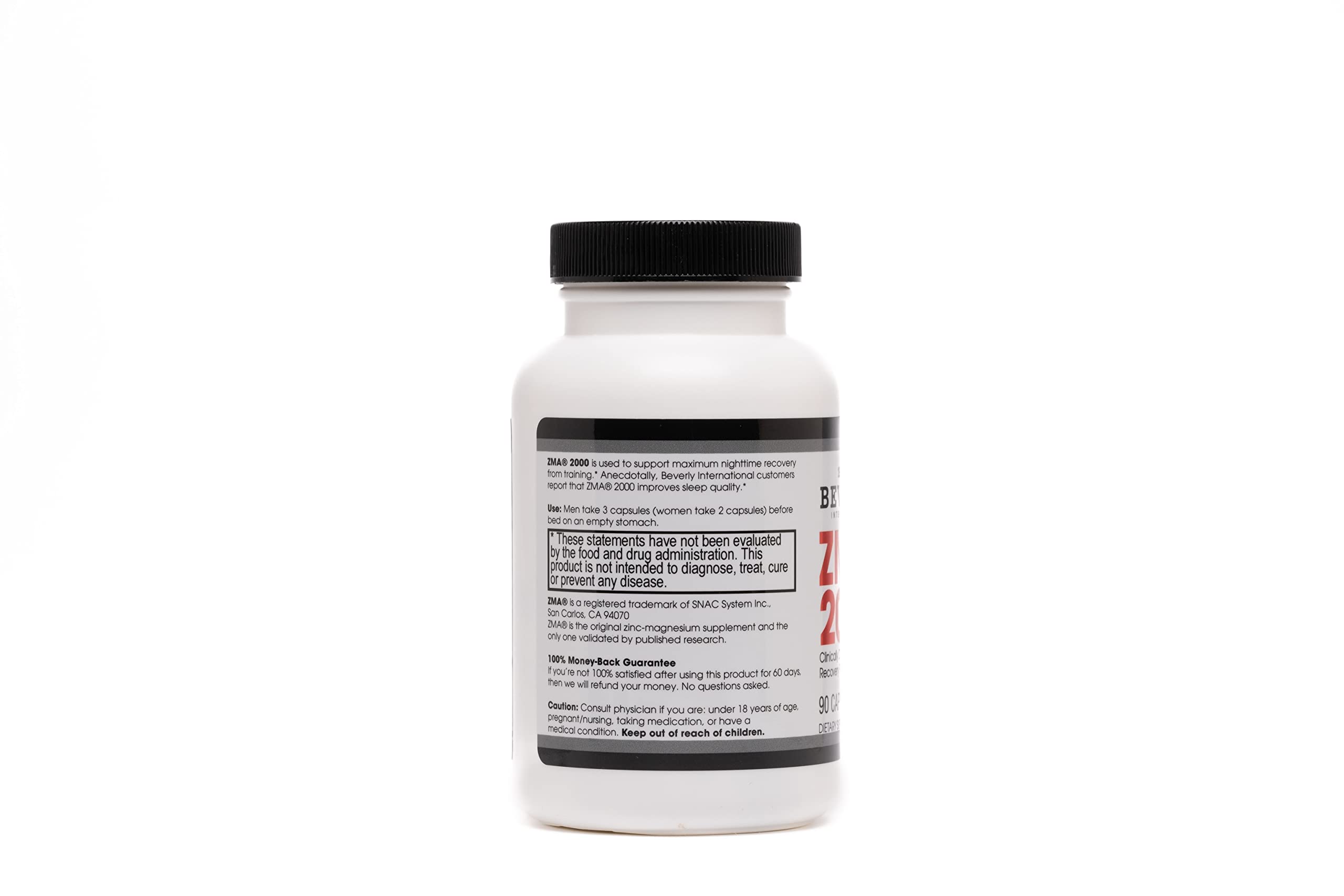 Beverly International ZMA 2000 side view of packaging