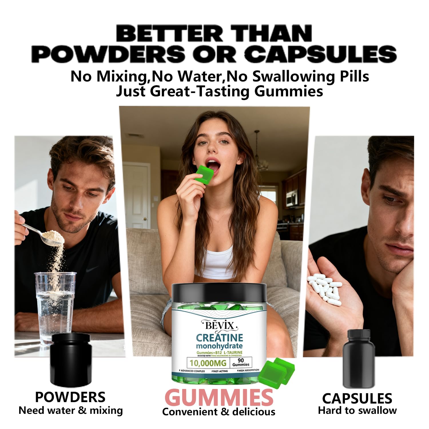 BEVIX Creatine Monohydrate Gummies nutritional information