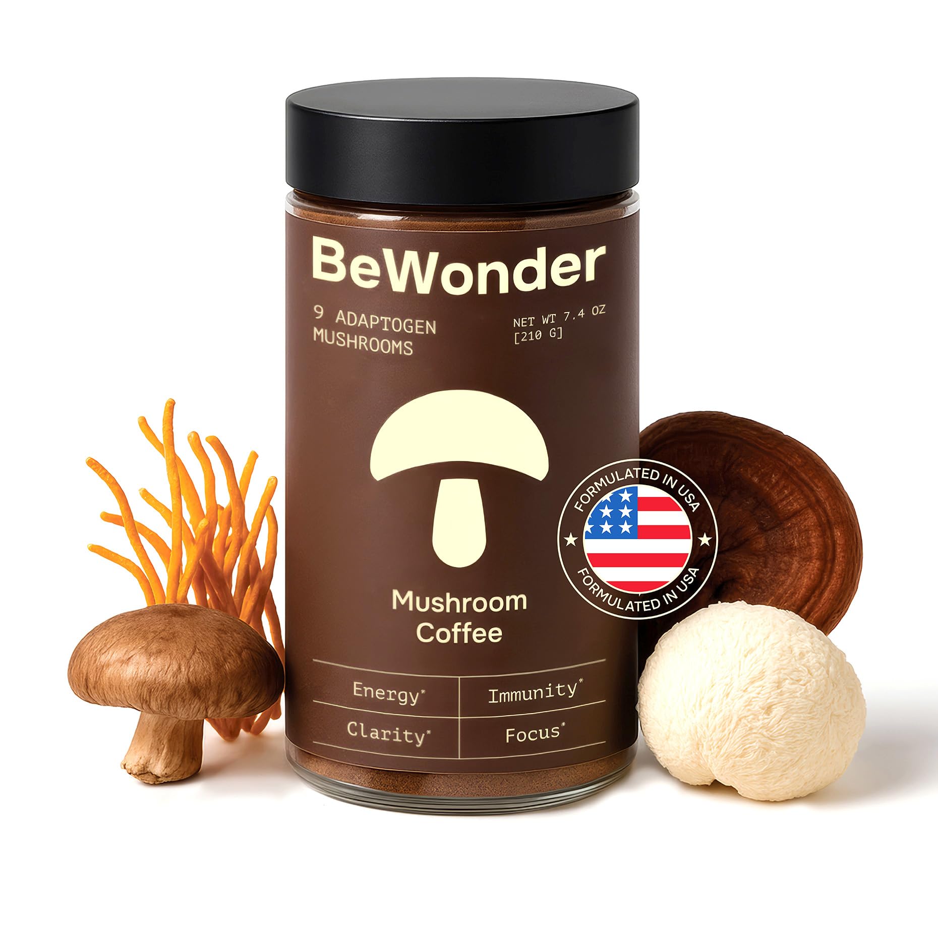 BeWonder Mushroom Coffee Blend 272g front view packaging