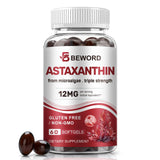 BEWORD Astaxanthin Softgels 12mg bottle front view