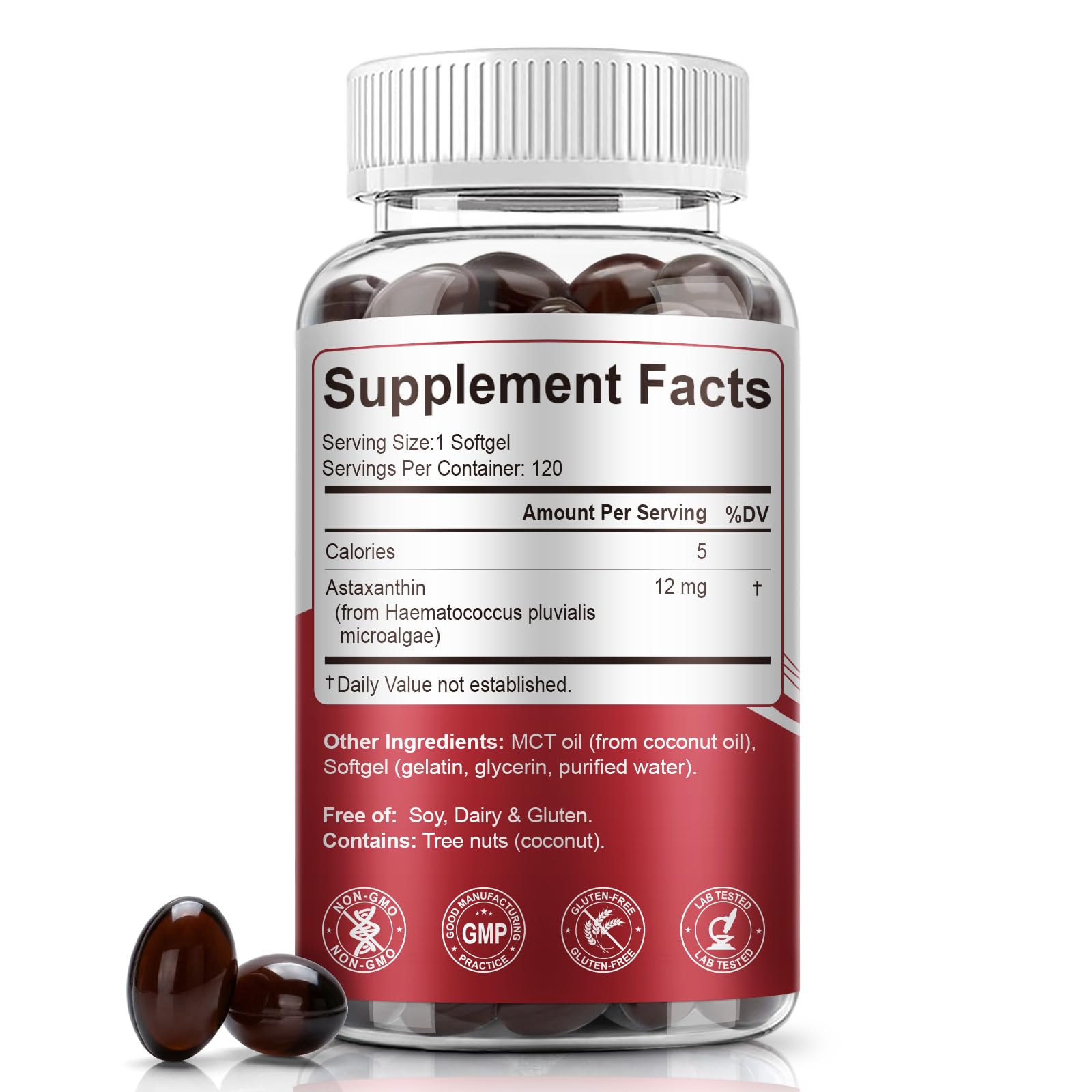 BEWORD Astaxanthin Softgels 12mg packaging