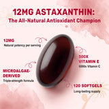 BEWORD Astaxanthin Softgels 12mg softgel close-up