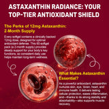 BEWORD Astaxanthin Softgels 12mg with MCT Oil