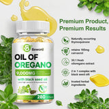 BEWORD Oregano Oil & Black Seed Oil Capsules with dosage instructions