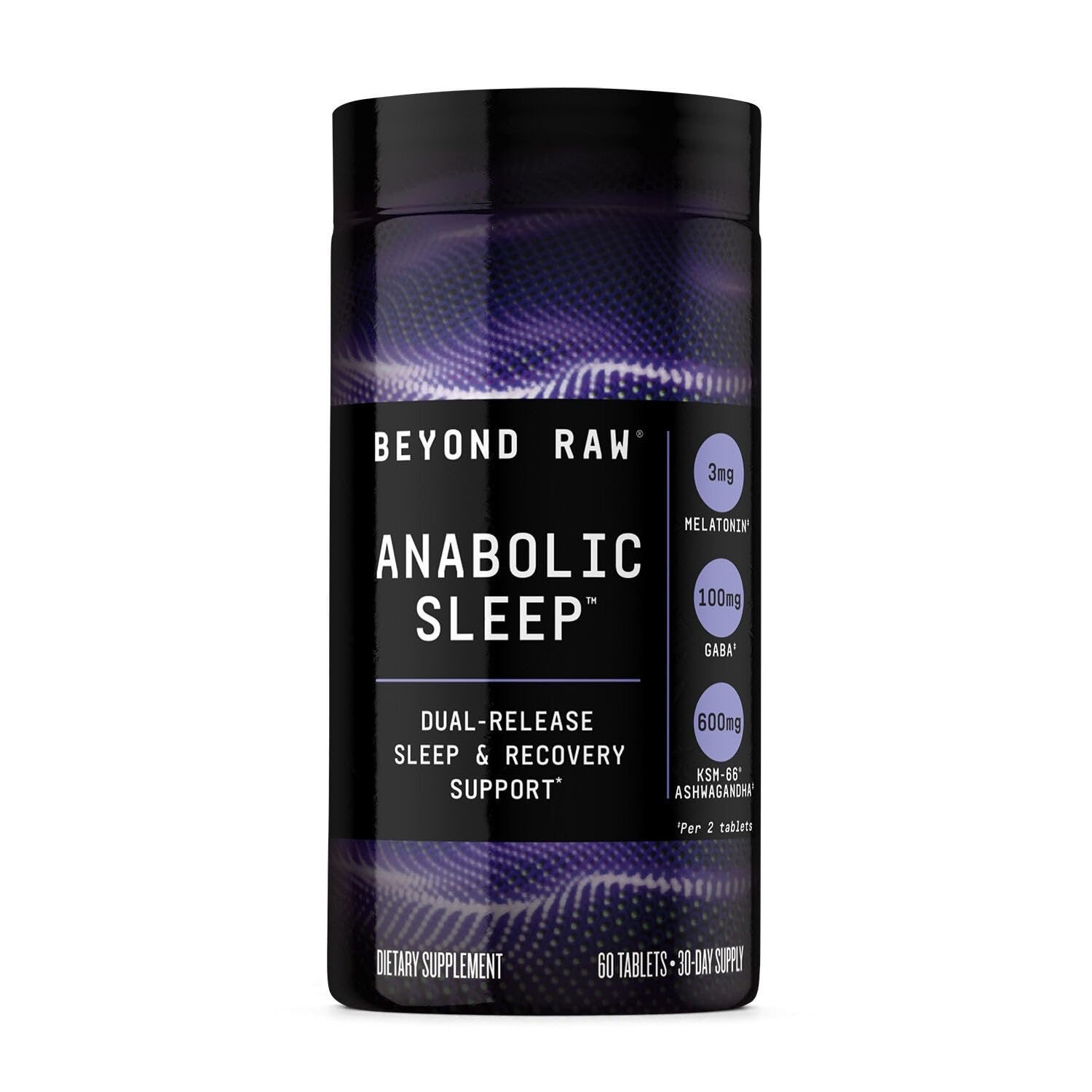 BEYOND RAW Anabolic Sleep Supplement 100g powder front view