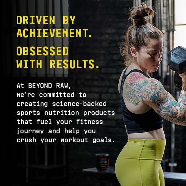 BEYOND RAW Creatine HCl 209g with water and shaker bottle