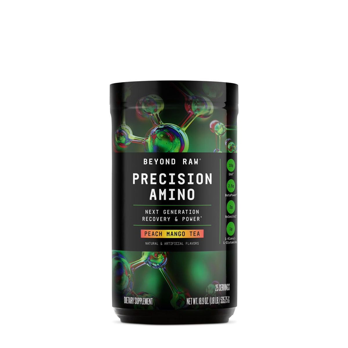 BEYOND RAW Precision Amino 640g front view with gummy worm flavour