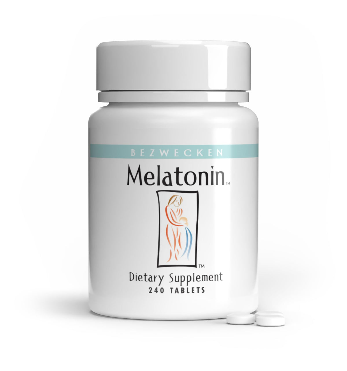 Bezwecken Melatonin Tablets front view with packaging
