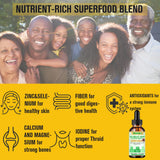 Biduka Sea Moss Drops packaging from the back