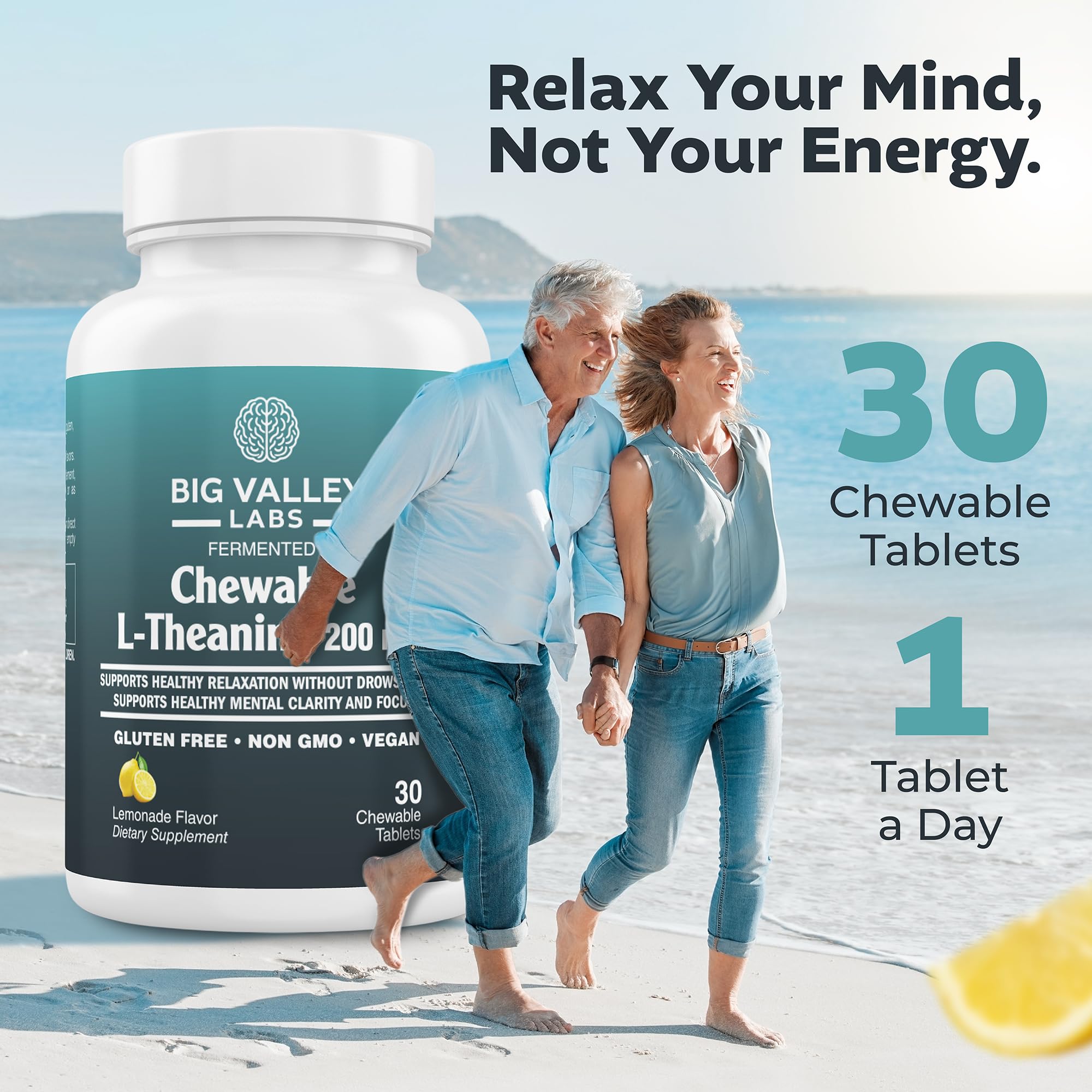 Big Valley Labs L-Theanine product details on packaging