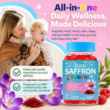 BIGBIO Saffron for Kids Gummies back view of packaging