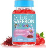 BIGBIO Saffron for Kids Gummies front view, 90 count