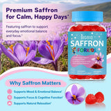 BIGBIO Saffron for Kids Gummies on a table with other supplements