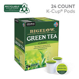 Bigelow Tea Green Tea K-Cup Pods brewing in a Keurig machine