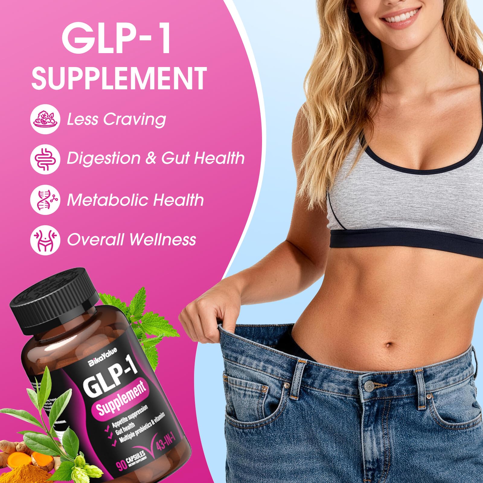 BIKAYALUE GLP-1 Supplement capsules in hand
