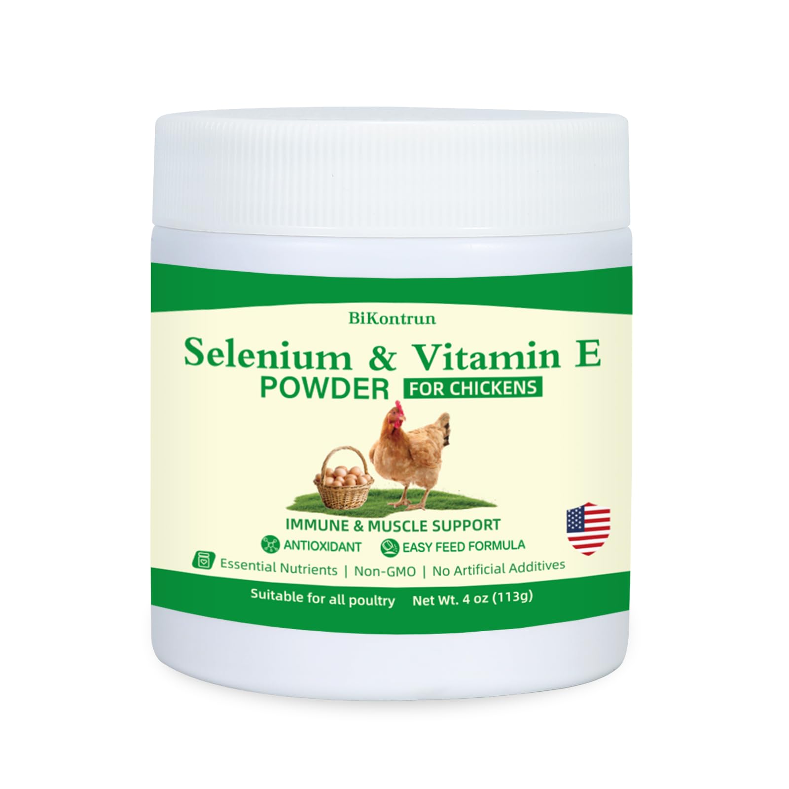 BiKontrun Vitamin E & Selenium Powder usage in poultry farming