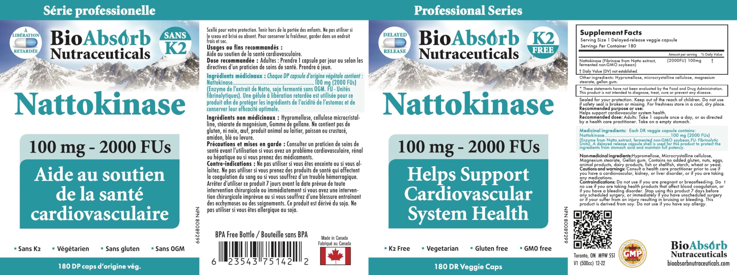 Bio Absorb Nutraceuticals Nattokinase Multi-Enzyme Capsules in a kitchen setting