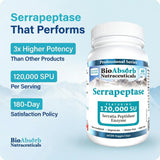 Bio Absorb Nutraceuticals Serrapeptase Multi-Enzyme Supplement side view