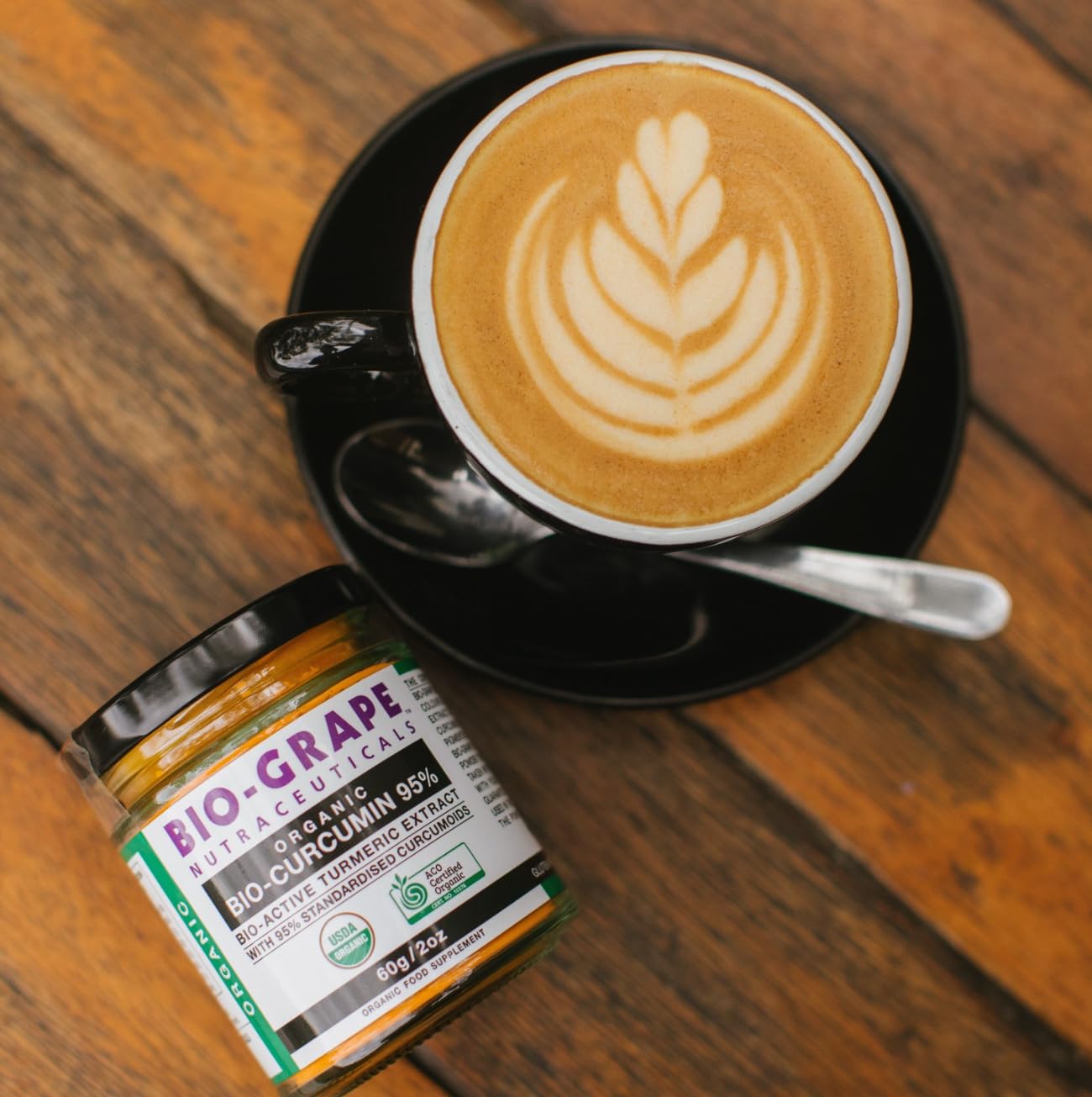 BIO-GRAPE Organic Bio-Curcumin 95% Turmeric Powder 60g close-up