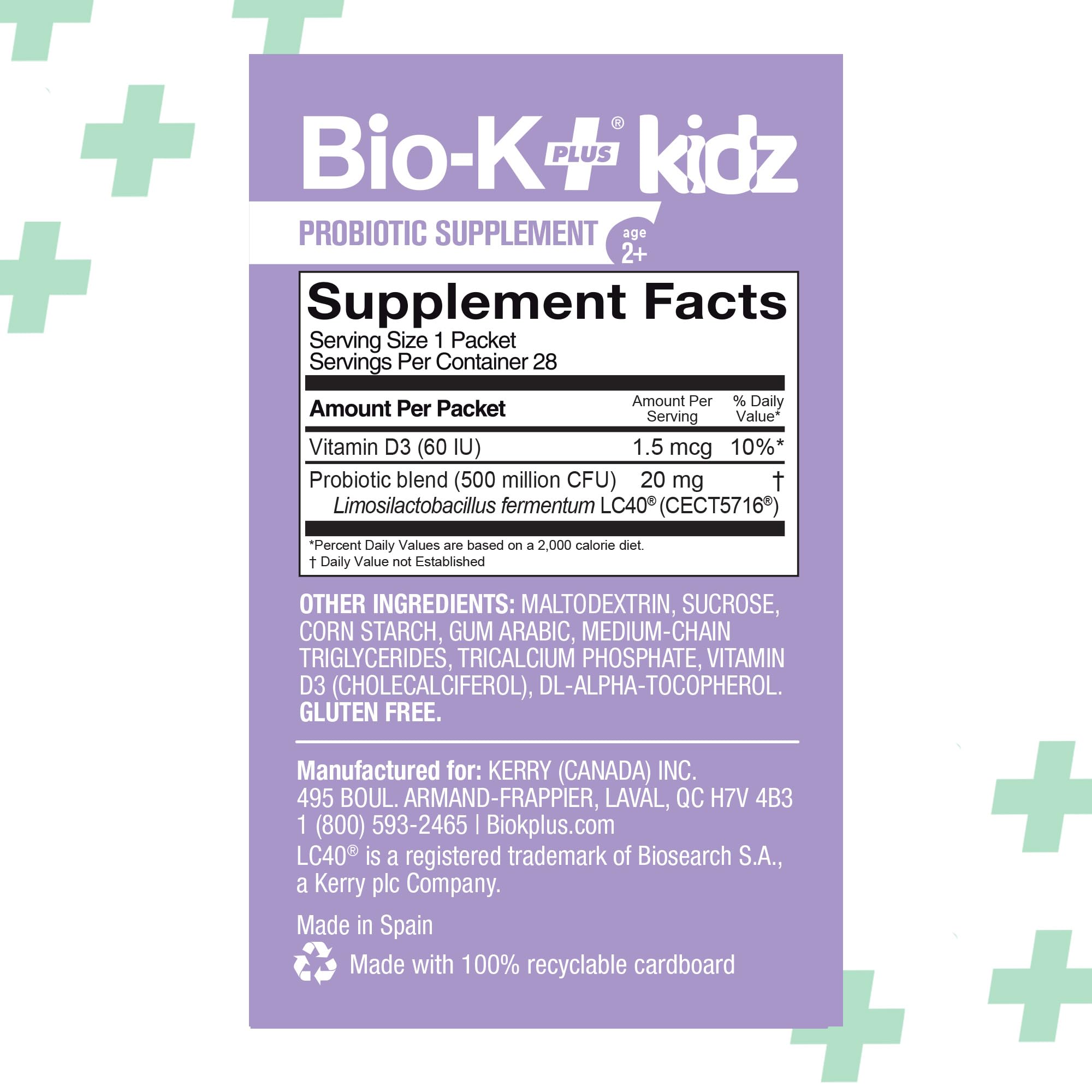 Bio-K Plus Kidz Probiotic Powder powder texture close-up
