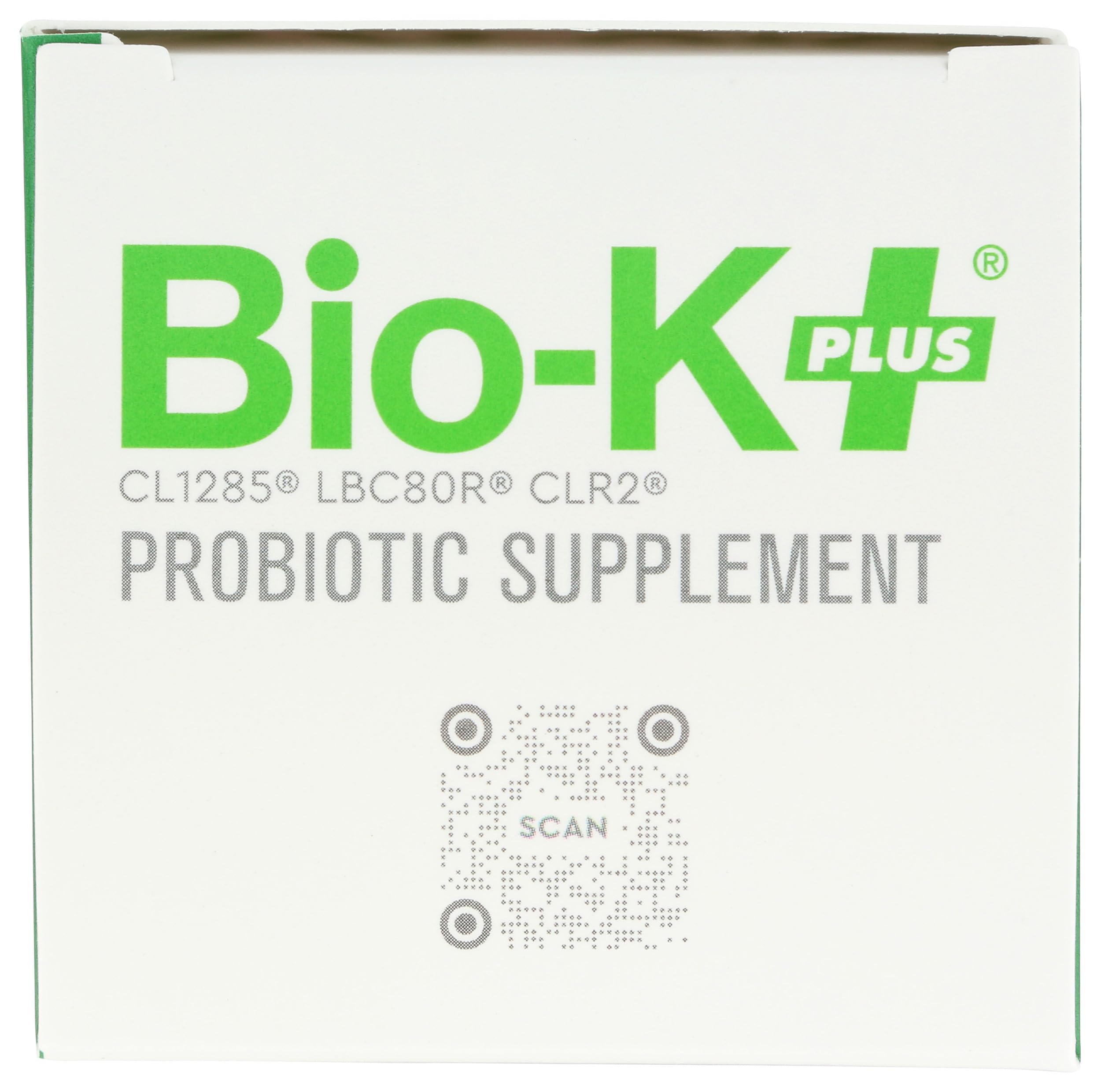 Bio-K Plus Probiotic Capsules back view with ingredient list