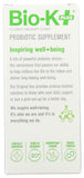 Bio-K Plus Probiotic Capsules side view showing capsule details
