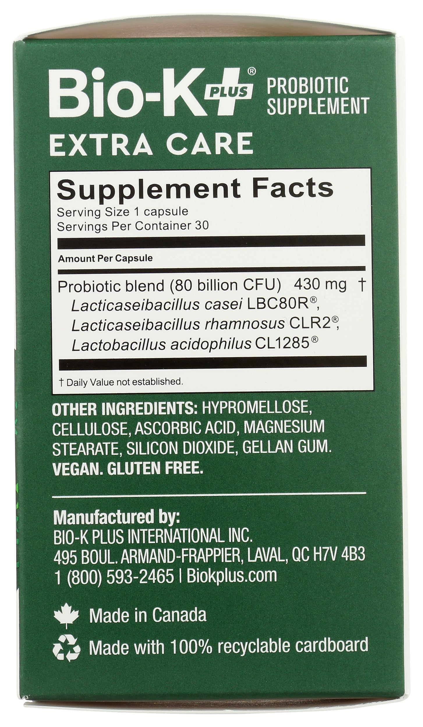 Bio-K Plus Probiotic Capsules with measuring spoon
