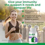 Bio-K Plus Probiotic Supplement on a wooden table