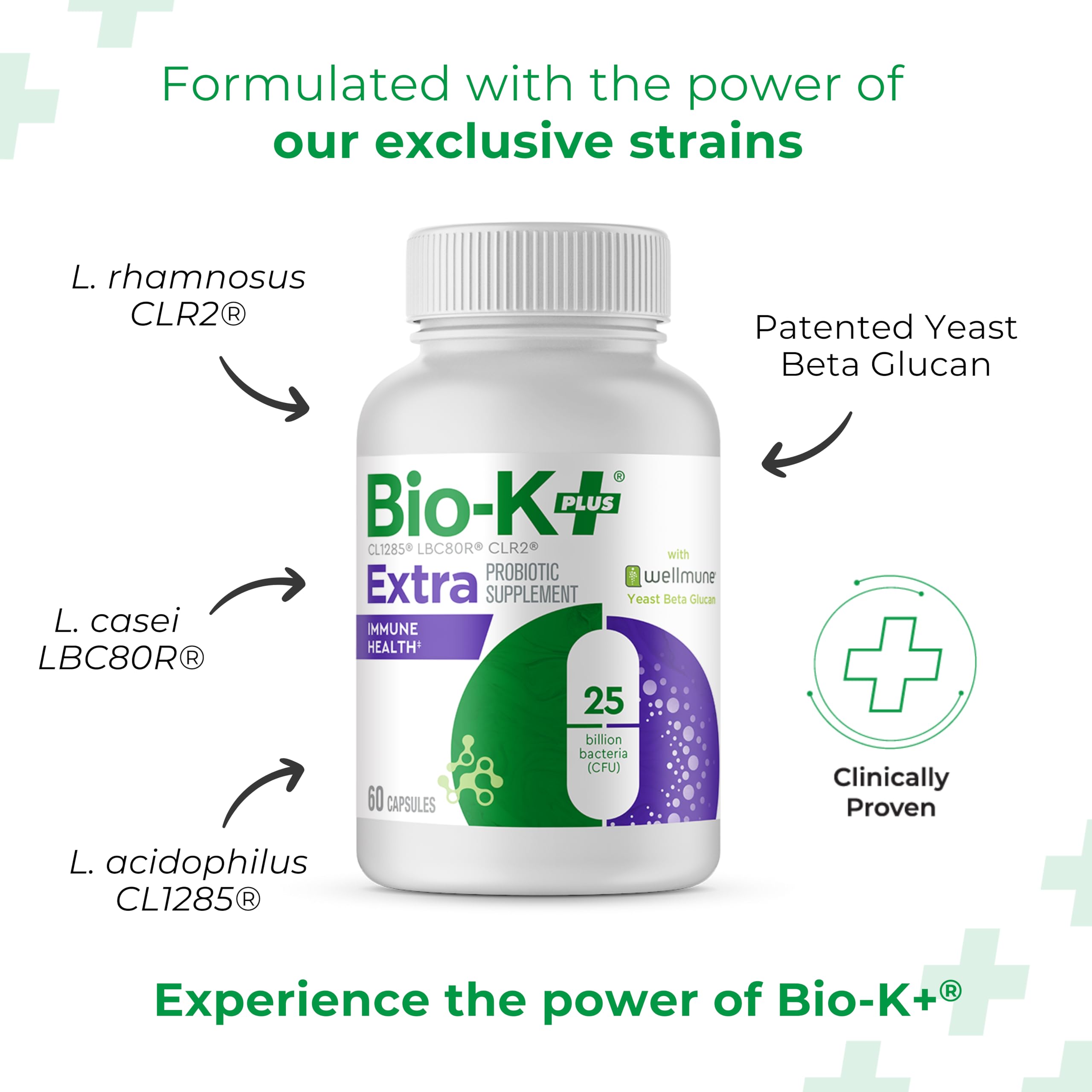 Bio-K Plus Probiotic Supplement packaging side view