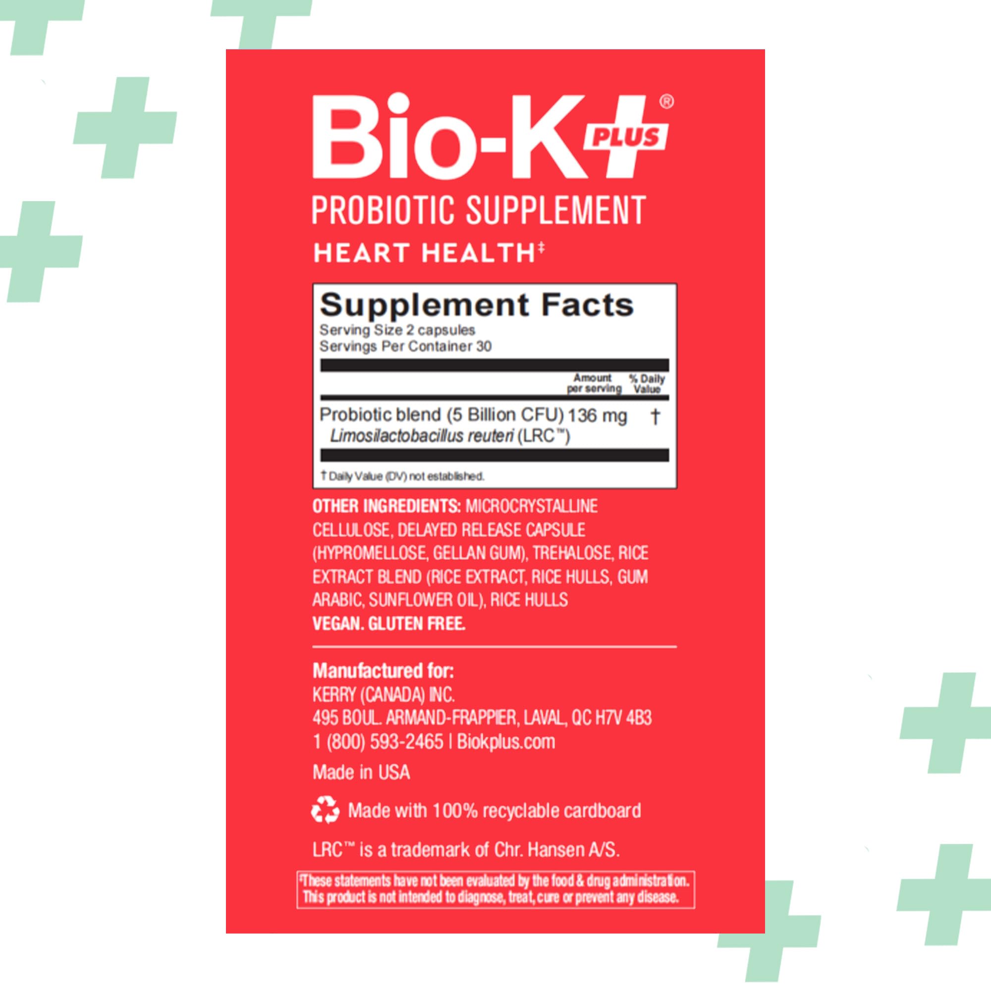 Bio-K Plus Probiotics for daily wellness capsules in hand
