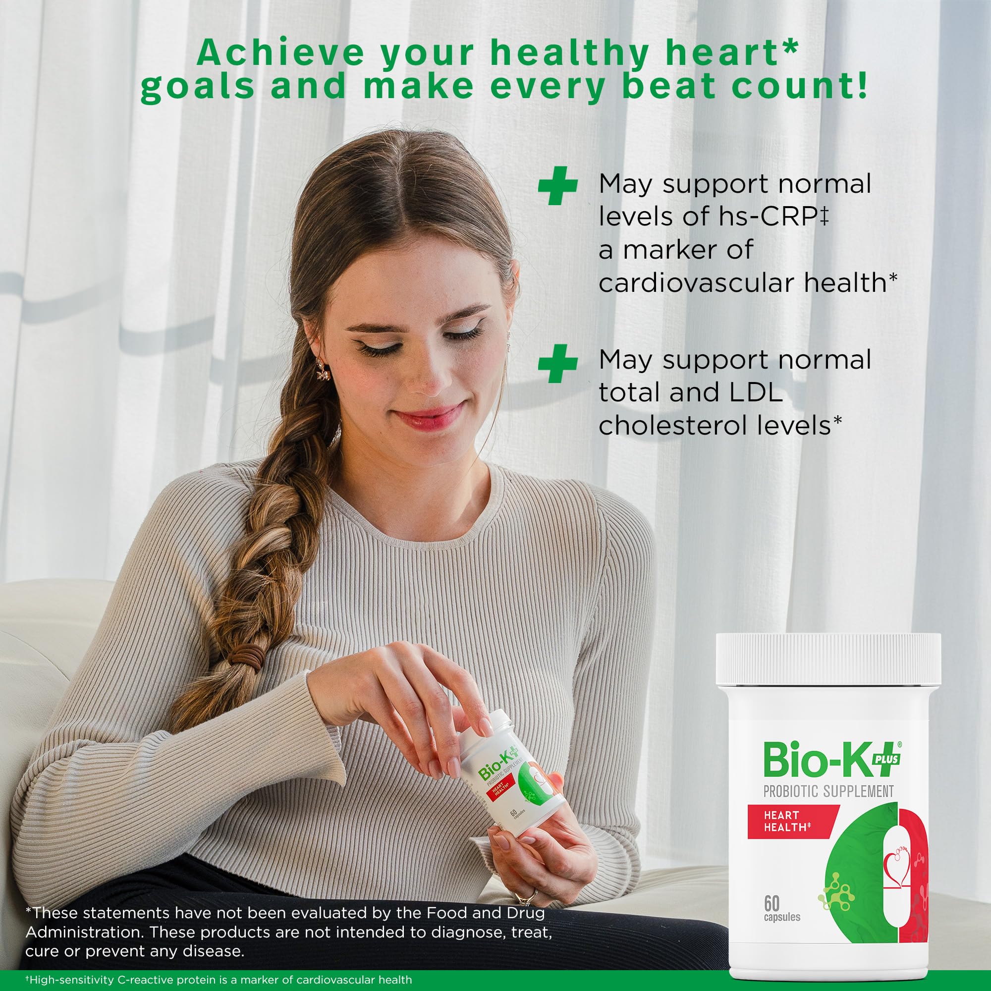 Bio-K Plus Probiotics for daily wellness side view of packaging