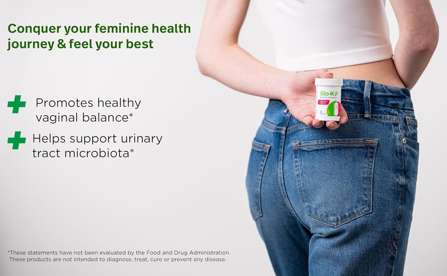 Bio-K Plus Women's Health Probiotic ingredients list close-up