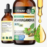 BIO KRAUTER Ashwagandha Drops 4 fl oz bottle front view