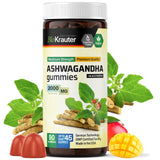 BIO KRAUTER Ashwagandha Gummies bottle front view with mango flavour