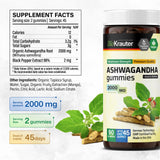BIO KRAUTER Ashwagandha Gummies close-up of gummies in mango shape
