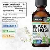 BIO KRAUTER Black Cohosh Root 2 fl oz bottle back view