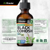BIO KRAUTER Black Cohosh Root 2 fl oz bottle with fresh herbs