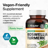 BIO KRAUTER Boswellia and Turmeric Capsules in a hand